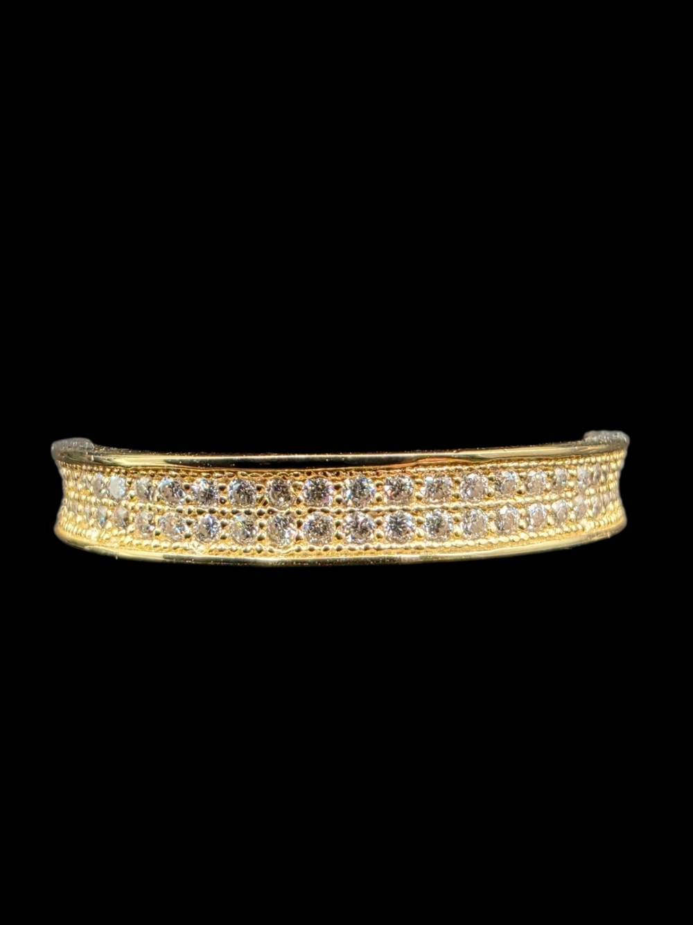 0.50 CTW Moissanite 14K Gold Overlay 925 Silver Eternity Band Ring Size 9